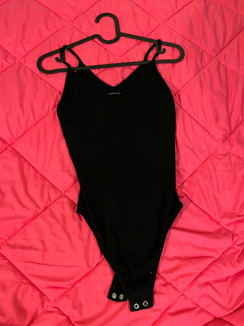 American Eagle Outfitters Black Ribbed Womens Bodysuit